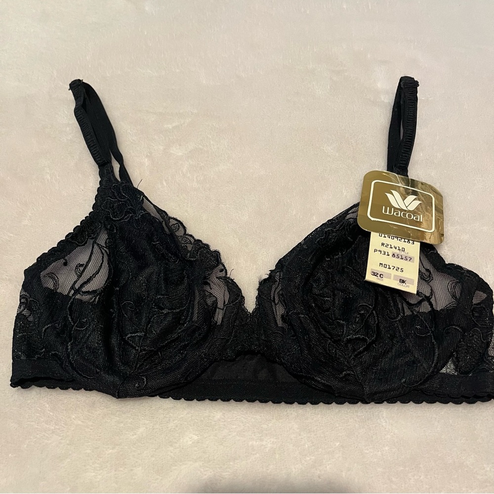 Vintage Wacoal Sheer Lace Bra